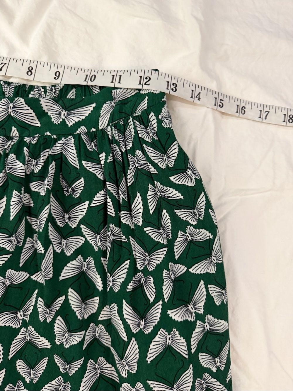 ANTHROPOLOGIE MAEVE Acker Wide-Leg Pants Green Butterflies S - Picture 10 of 16